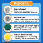 Electric Multi-Function Cleaning Brush with 5 Interchangeable Heads