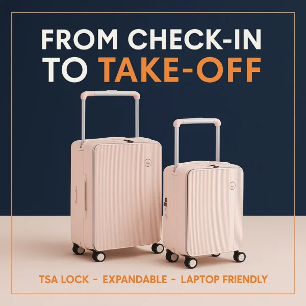 ML02 Zipperless Hard Shell Luggage – Durable, Secure & Stylish Travel Companion