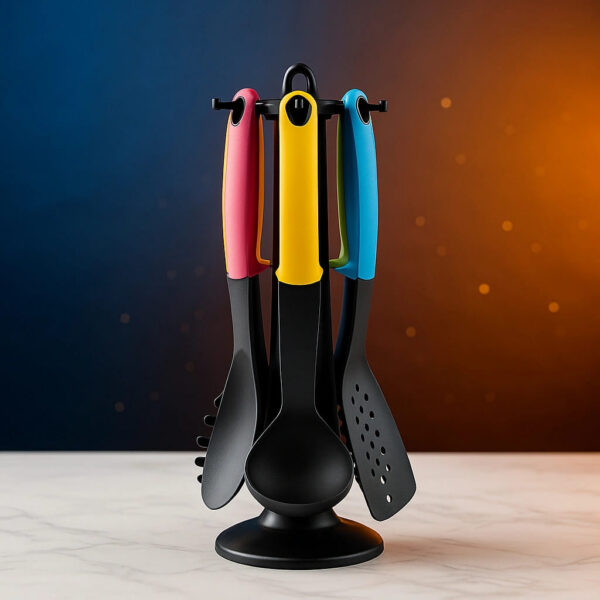 7-Piece Multicolor Nylon Cooking Utensil Set