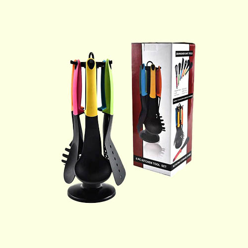 7-Piece Multicolor Nylon Cooking Utensil Set