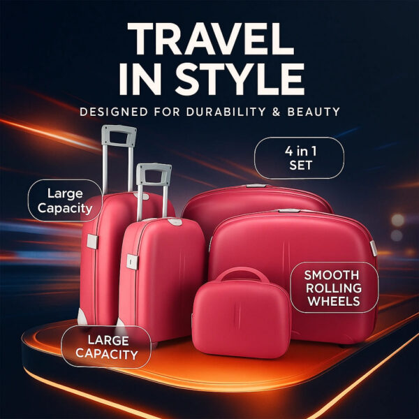 Bubule DL507 – 4-Piece PP Luggage Set