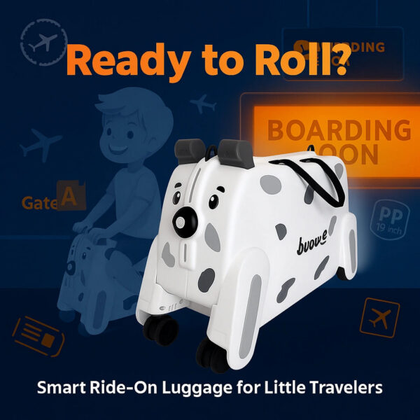 Bubule Ride-On Kids Suitcase – Dog Design