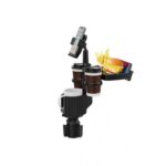 Car Cup Holder Expander Tray – Adjustable Car Food Table with 3 Cup Holders
