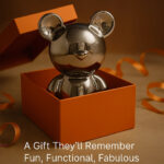 Chrome Bear Piggy Bank