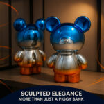 Chrome Bear Piggy Bank