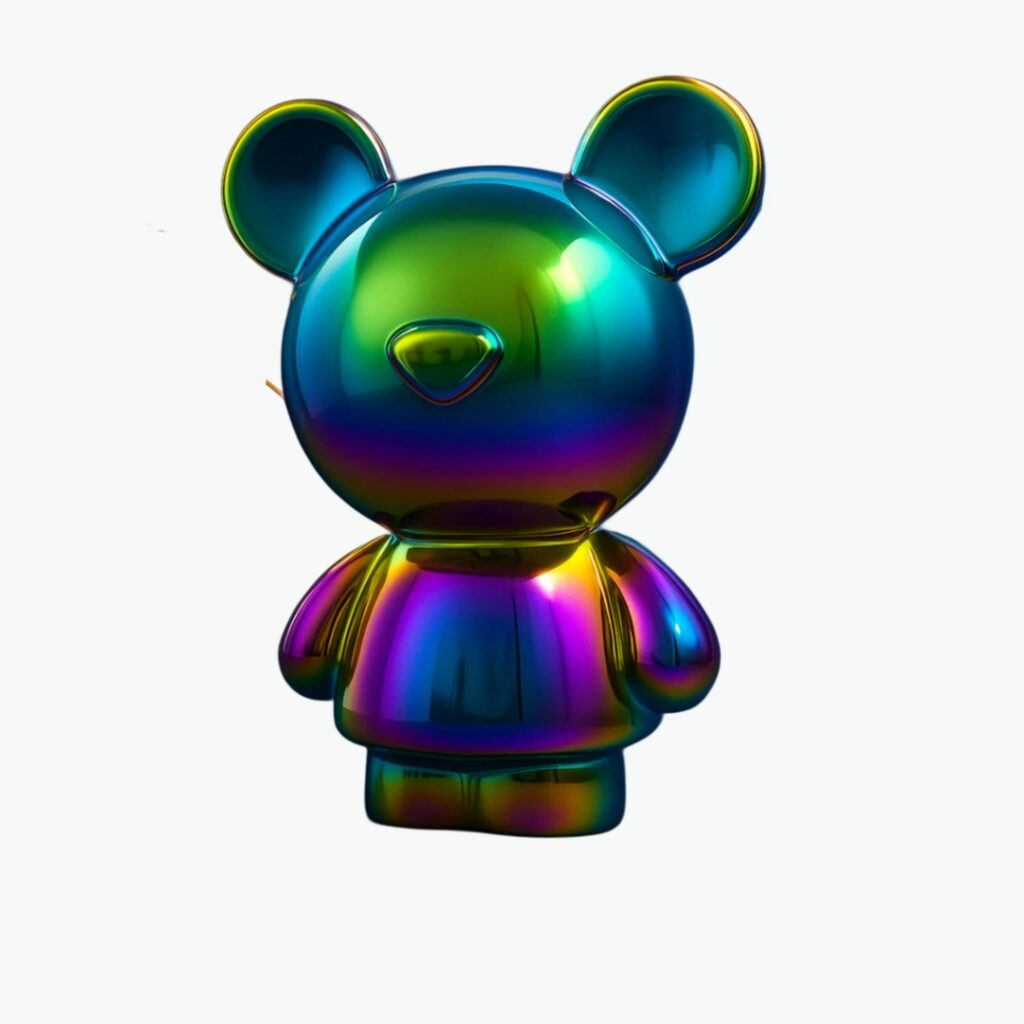 Chrome Bear Piggy Bank
