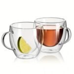 Double Wall Glass Coffee Mug – Heat-Resistant Borosilicate