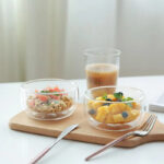 Double Wall Transparent Glass Bowl
