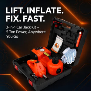 Electric Hydraulic Jack with Air Inflator