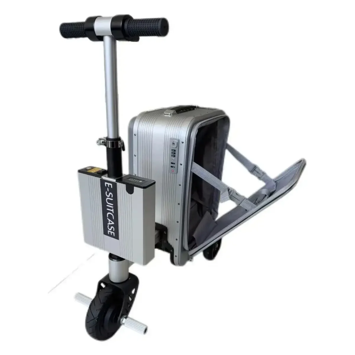 Electric Scooter Suitcase Silver
