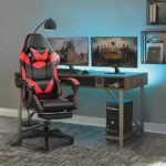 Ergonomic Gaming Chair with Footrest