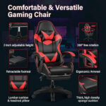 Ergonomic Gaming Chair with Footrest
