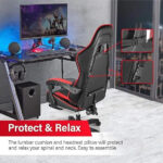 Ergonomic Gaming Chair with Footrest