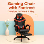 Ergonomic Gaming Chair with Footrest