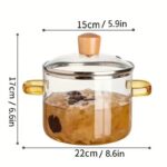 Heat-Resistant Glass Cooking Pot – 1.5L (50oz)