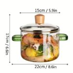 Heat-Resistant Glass Cooking Pot – 1.5L (50oz)