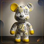 Large Geometric Bear Piggy Bank