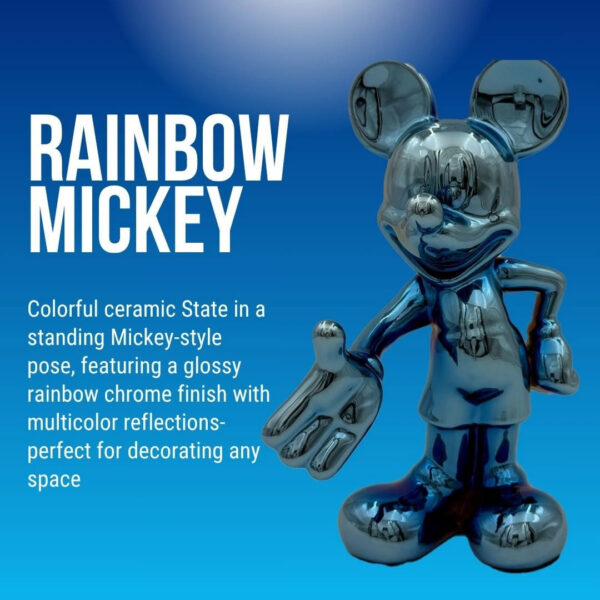 Mickey Mouse Statue – Multicolor Chrome Finish