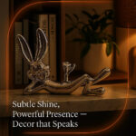 Modern Chrome Rabbit Figurine