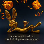 Modern Chrome Rabbit Figurine