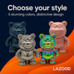 Multicolor and Rainbow Chrome Bear Coin Bank
