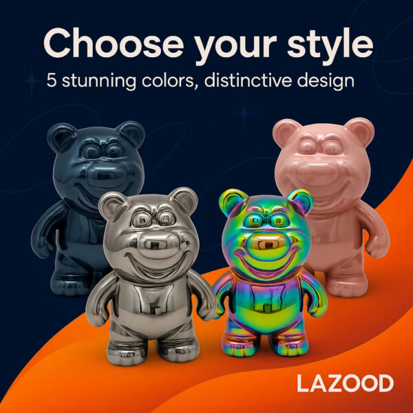 Multicolor and Rainbow Chrome Bear Coin Bank