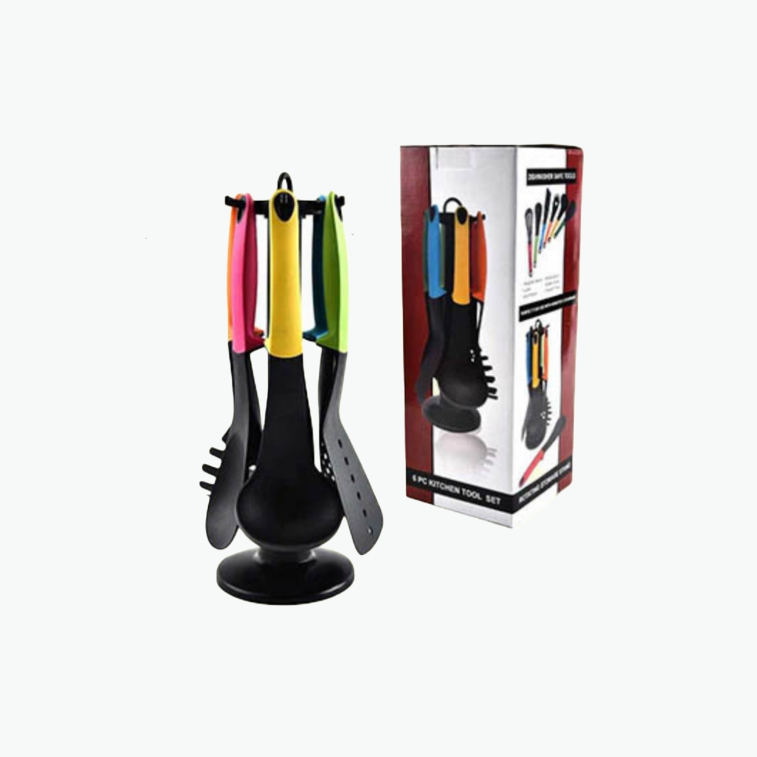 7-Piece Multicolor Nylon Cooking Utensil Set 7-Piece Multicolor Nylon Cooking Utensil Set