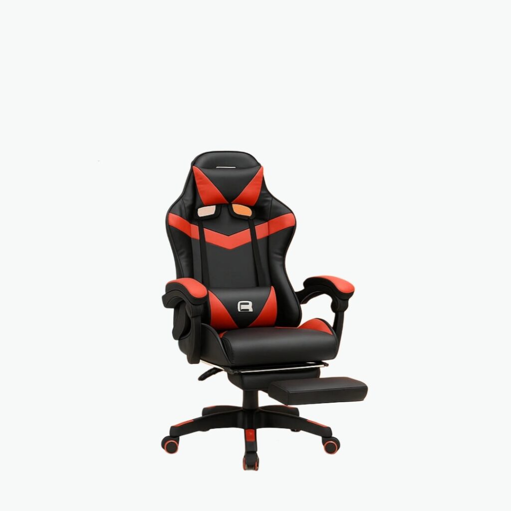 Ergonomic Gaming Chair with Footrest