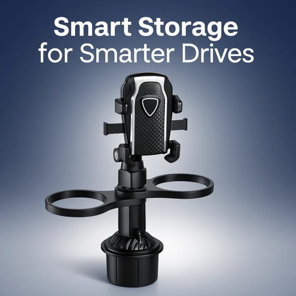 Multifunctional Car Cup Holder with Mobile Phone Mount – Model CZ-94340