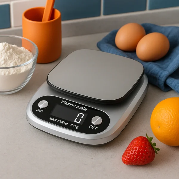Electronic Kitchen Scale – SH-131, 5kg/11lb Capacity, High Precision Sensor, Multi-Unit Display, Tare Function, Battery Included