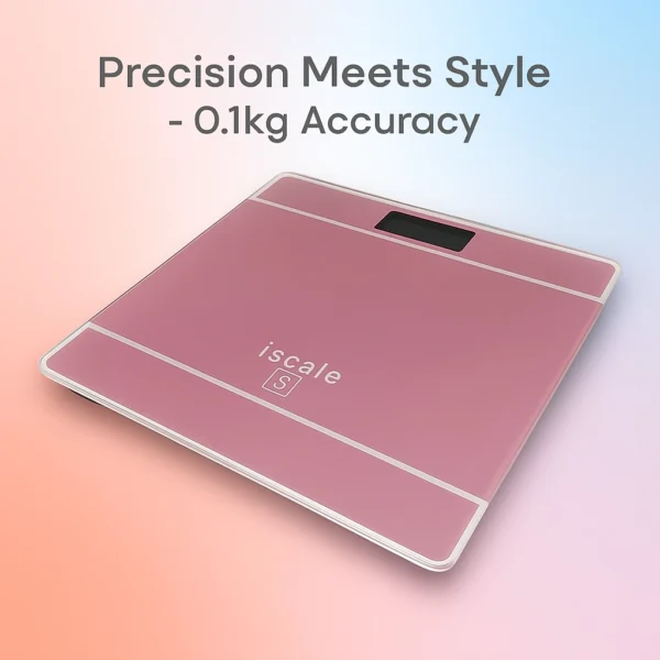 iScale Digital Bathroom Scale – High Precision, LCD Display, Auto Shut-Off, 180kg Capacity – Multiple Color Options