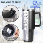 40oz Stainless Steel Tumbler with Handle 2