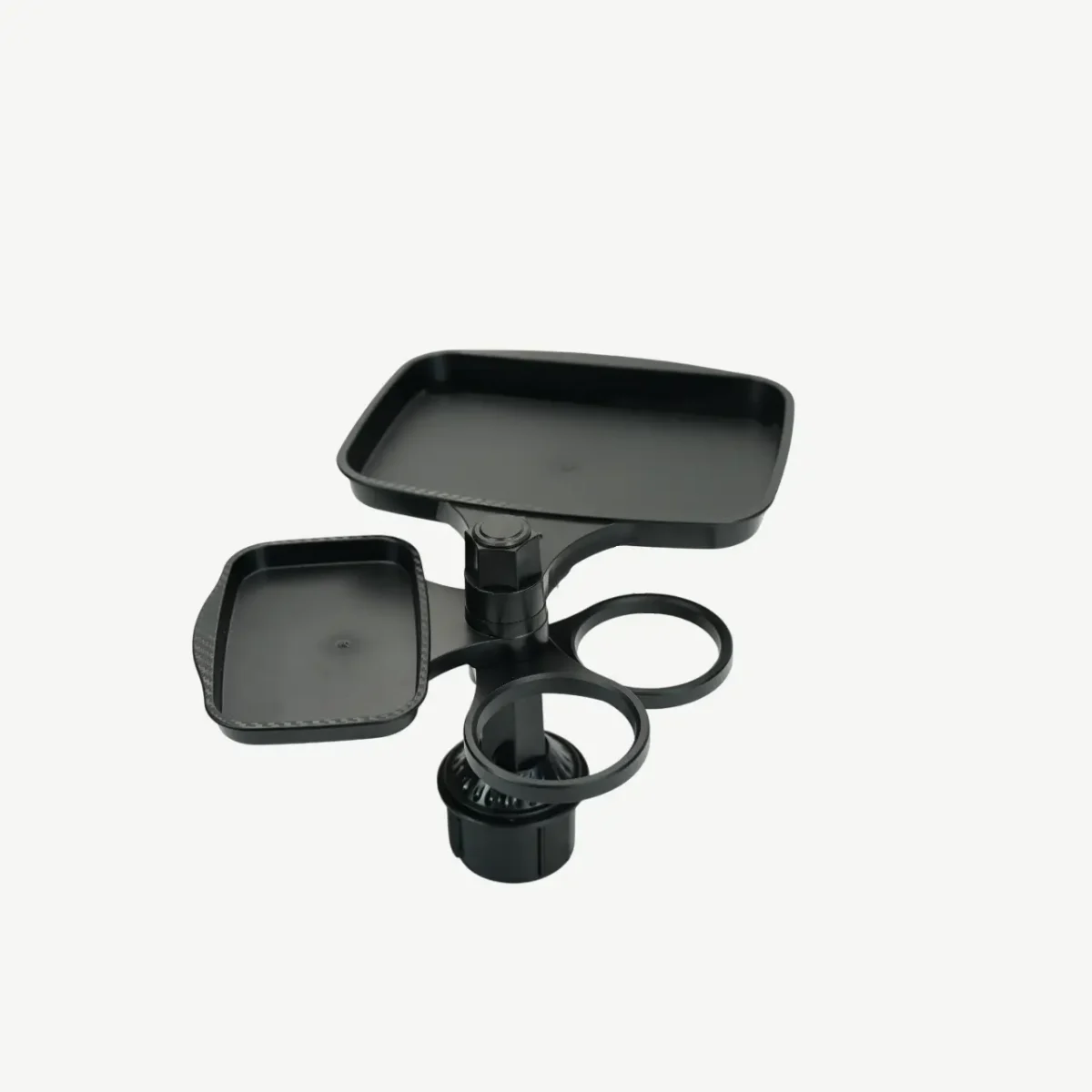 Multifunctional Car Cup Holder and Food Tray - Black