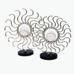 Sun-Shaped Decorative Piece with Glass Sphere