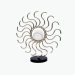 Sun-Shaped Decorative Piece with Glass Sphere
