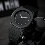 ⁦Arabic Aura Minimalist Matte Black Watch⁩ - الصورة ⁦2⁩