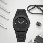 Arabic Aura Minimalist Matte Black Watch