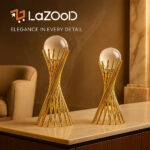 Clear Crystal Ball with Gold Metal Stand