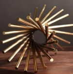 Clear Crystal Ball with Gold Metal Stand