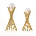 Clear Crystal Ball with Gold Metal Stand