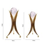 Crystal Ball paired wita luxurious golden metal stands