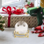 Elegant metal base crystal balls classic round design