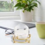 Elegant metal base crystal balls classic round design