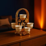 Golden Arabic Coffee Cup Holder