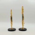 Golden masterpiece - peacock tail shape