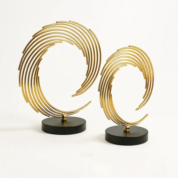 Ornamental Sun Abstract Metal Figurines