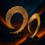 Ornamental Sun Abstract Metal Figurines