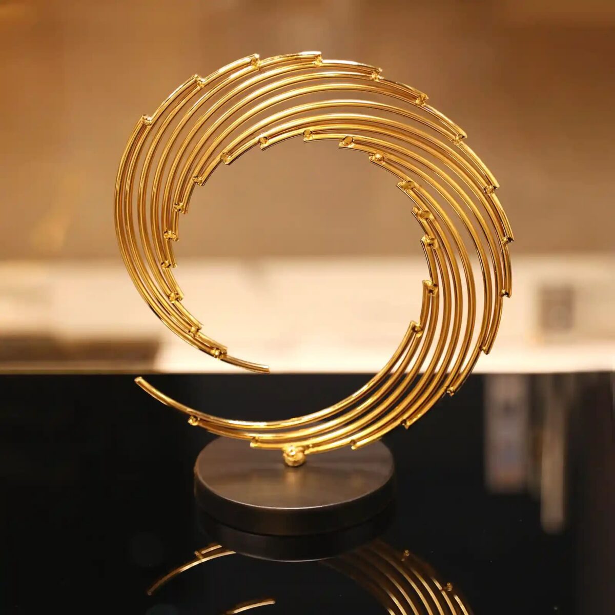 Ornamental Sun Abstract Metal Figurines