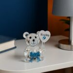 دب تيدي صغير من الكريستال الشفاف