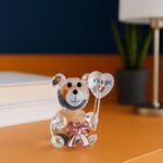 دب تيدي صغير من الكريستال الشفاف